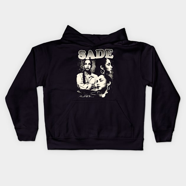 Sade Adu Diamond Life Vintage Singer Retro Tour Concert Kids Hoodie by Pernilla Taavola